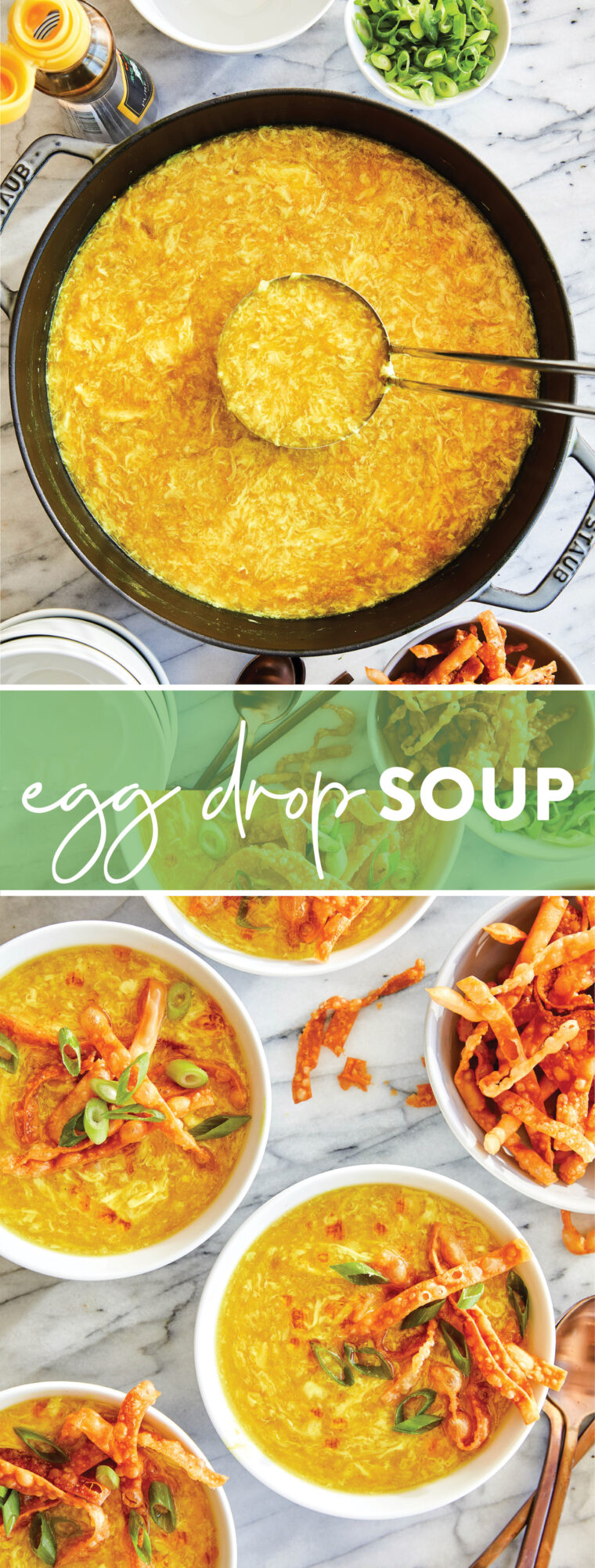 Egg Drop Soup - So much better than restaurant-quality! Made so easily right at home with a super short ingredient list. So good, so so cozy!