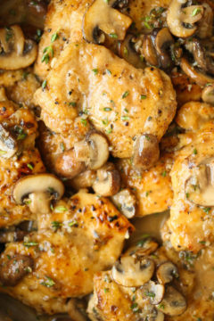 Skillet Mushroom Chicken Thighs